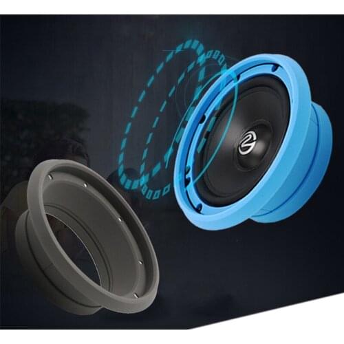 2pcs 6.5 Inch Silicone Speaker Spacers Blue Waterproof 3 In 1 Function Speakers Ring Adapter Mounting Holder Free Shipping