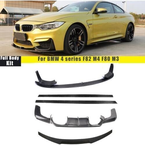 M3 Rear Diffuser Trunk Spoiler For BMW F82 M4 F80 M3 Front Bumper Lip Side Skirt Full Body Kit