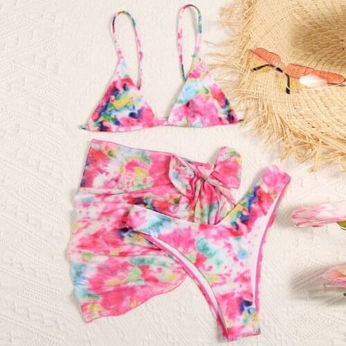 Womens Fashion Sexy Bikini 3-Piece Split Swimsuit