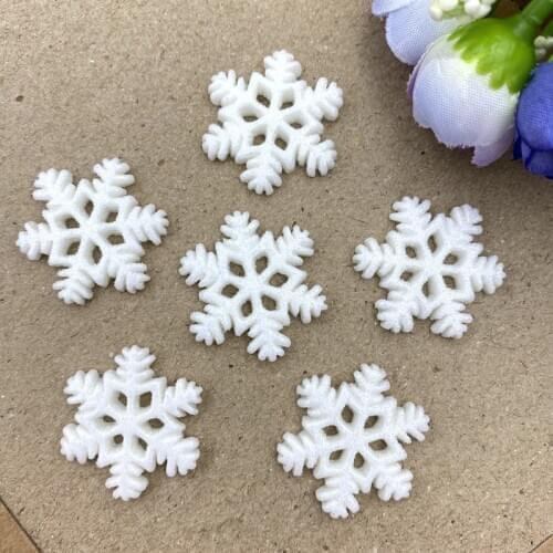 10Pcs Christmas Glitter Snowflake Resin Flatback flat back Embellishment Accessories Scrapbooking Crafts