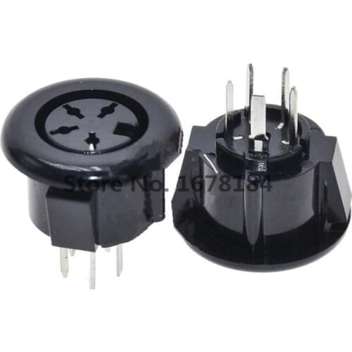10PCS DS-5-07A Computer Keyboard Female S-terminal MDC DIN 4/5/8 Core Vertical Circular Power Female Connector