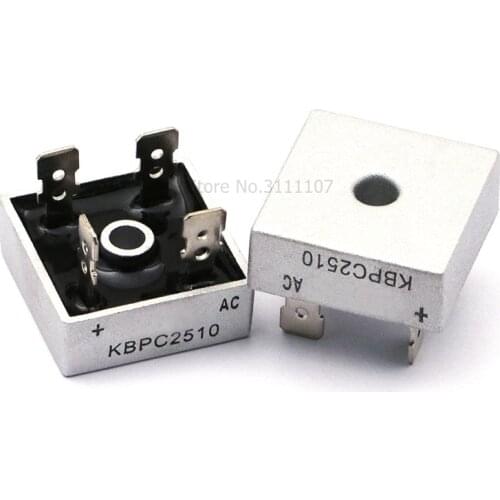 2PCS/Lot KBPC2510 2510 25A 1000V Phases Diode Bridge Rectifier New