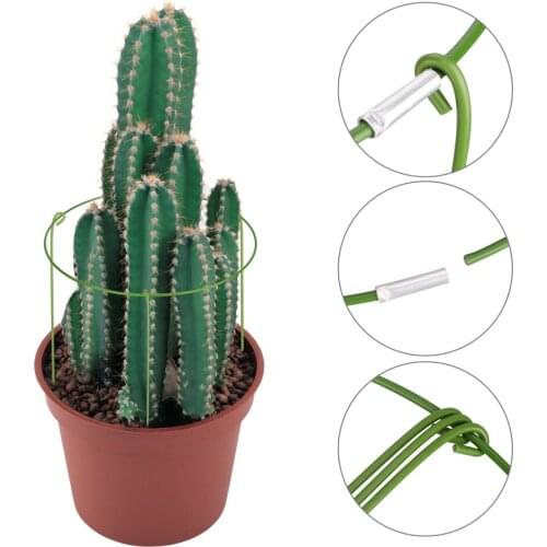 Stand Planting Support Frame Flower Potted Climbing Shelf Rust-proof 28cm Iron Plastic Sturdy And Strong Collapsible 3 Pieces