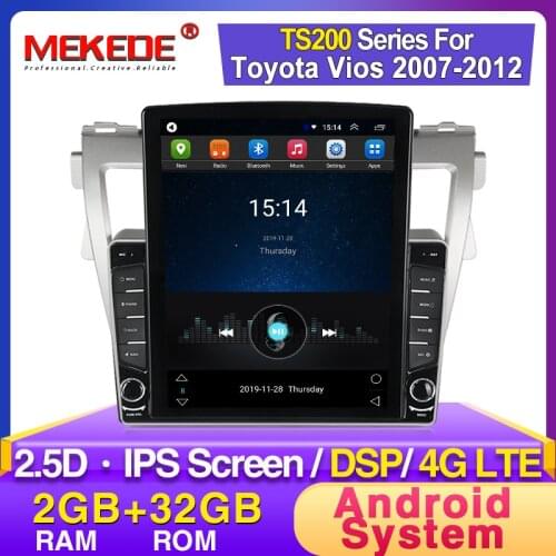 4G LTE HD Android 9.7 inch Tesla screen Car Radio GPS Multimedia Player For 2007 2008 2009 2010 2011 2012 Toyota VIOS Yaris