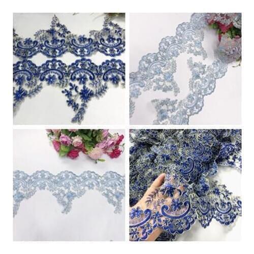 5Yards/Pack Multicolor Car Bone Lace Wedding Dress Veil Accessories Diy Material Curtain Fabric Decoration 13cm