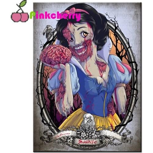 5d Round Diamond Painting Cartoon snow white girl Full Drill Square Diamond Mosaic Home Decor Handmade Embroidery art k1038