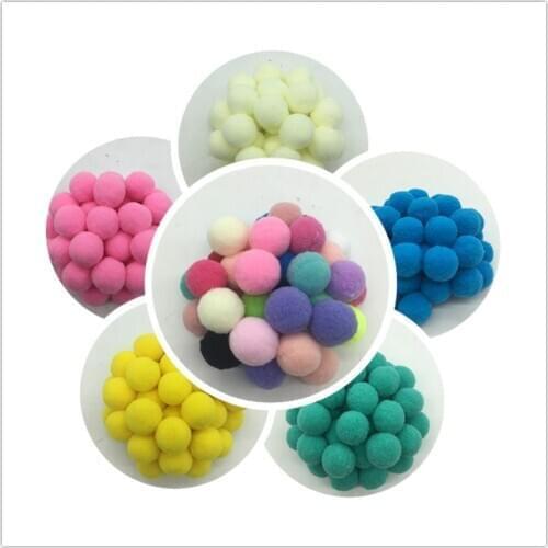 60Pcs 25mm,mix Color Pompom Fluffy Plush Cloth Craft DIY Soft Pon Pom Pon Poms Ball Furball Home Decor Sewing Supplies Craf