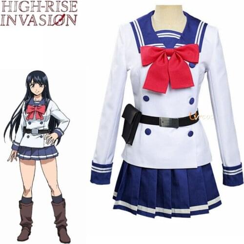 Anime High-Rise Invasion Costumes Honjo Yuri Cosplay Men and Women JK Uniforms Adult Sailor Suits Halloween Costume