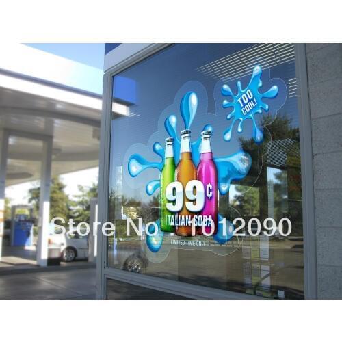Free Shipping Custom Print One Way Vision Stickers for Store Window (any sizes & colors available.)