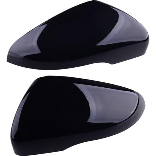 1 Pair Black ABS Car Side Rear View Mirror Covers Caps Fit For VW Golf MK6 2009 2010 2011 2012 2013 5K0857538 5K0857537