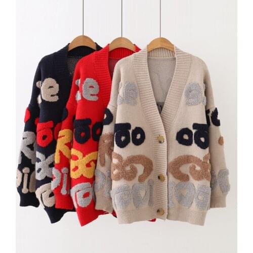 Long Sweater Cardigans for Women 2021 Houndstooth Cardigans Thick Warm Spring Winter Oversized Knit Jacket Sweater Coats