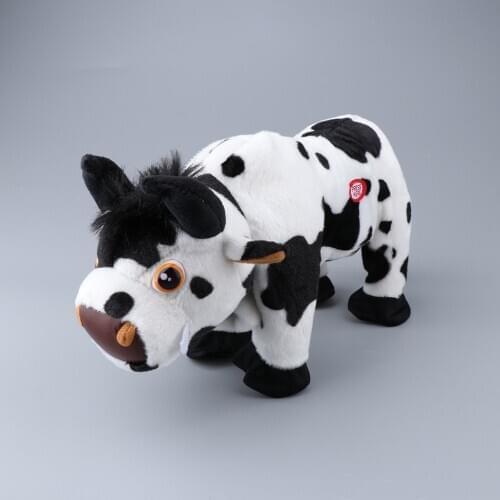 Electronic Soft Plush Cow Walking Pets Musical Singing and Dancing Animal Toys, The Best Gifts for Toddlers, Kids and Children