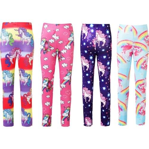 Girls Leggings For Outdoor Sport Clothes Girls Pants Cute Cartoon Printed Children Trousers Kids Leggings Casual Sleep Wear