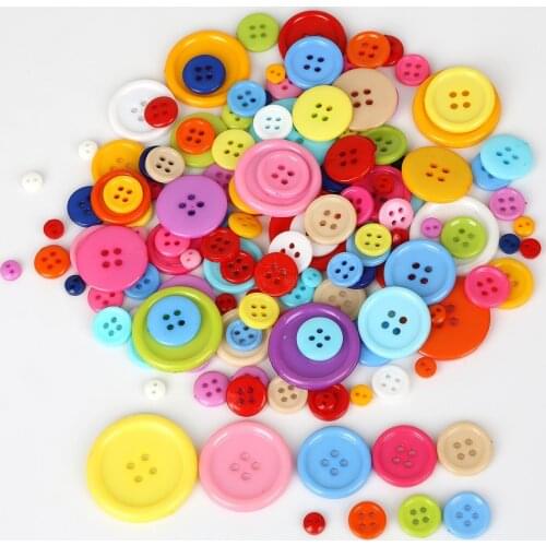 20-200pcs Multi Sizes Round Resin Mini Tiny Buttons Sewing Tools Decorative Button Scrapbooking Garment DIY Apparel Accessories