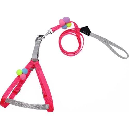 Nylon Dog Harness Leash Set Adjustable Solid Puppy Vest Pet Walking Training Leash Lead For Small Medium Dogs Chihuahua Perros