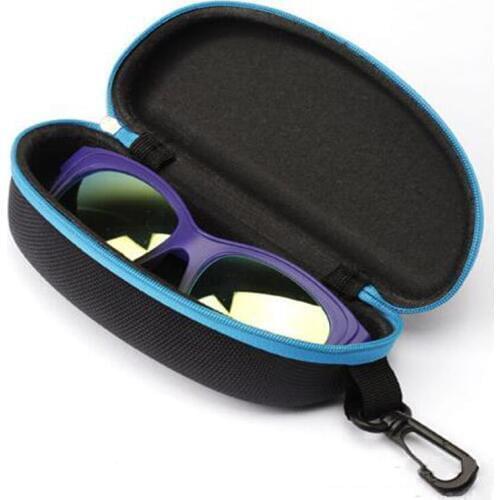 New Arrivals Black Blue Portable Cute Style Hard Zipper Case Box Glasses Eye Glasses Sunglass Bag Eyewear Accessory Unisex