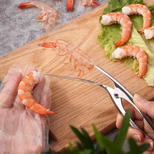 Portable Stainless Steel Shrimp Peeler Lobster Shell Remover Peel Shrimp Knife Tools Kitchen Seafood Tools