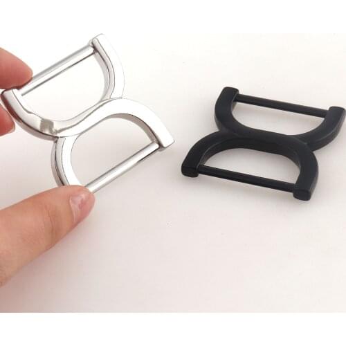 Square Bag Buckles Shoes Garment Belt Buckles Clasp Connectors Handbag Strap Adjuster Snap Hooks DIY Accessories 31-35mm Silver