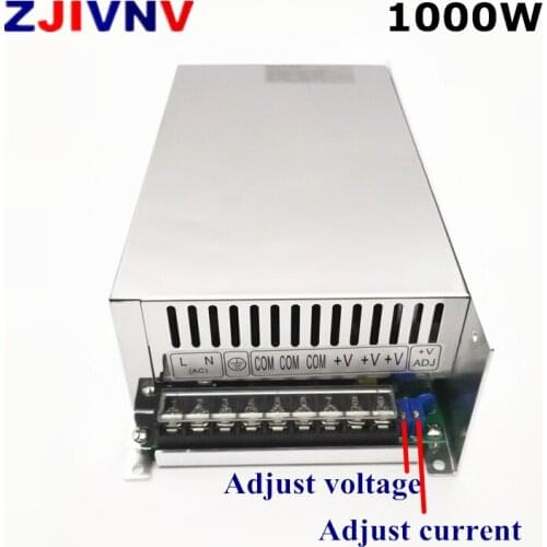 Adjustable voltage current 1000w Switching Power Supply 0-24v 36v 48v 60v 72v 90v 110v 220v For Led Display Inductry 110/ 220vac