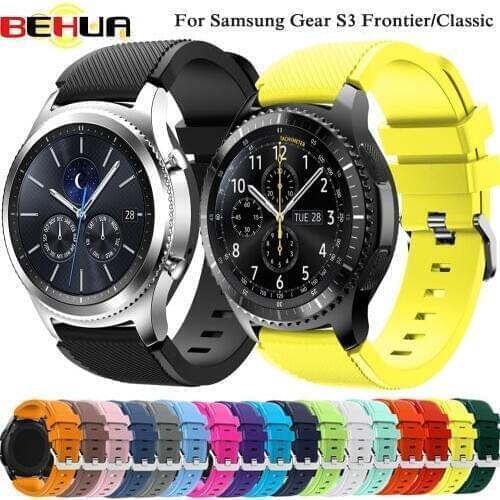 Gear S3 Frontier Classic Watch Band 22mm Silicone Sport Replacement Watch Men womens watches Strap for Samsung Gear S3 Bracelet