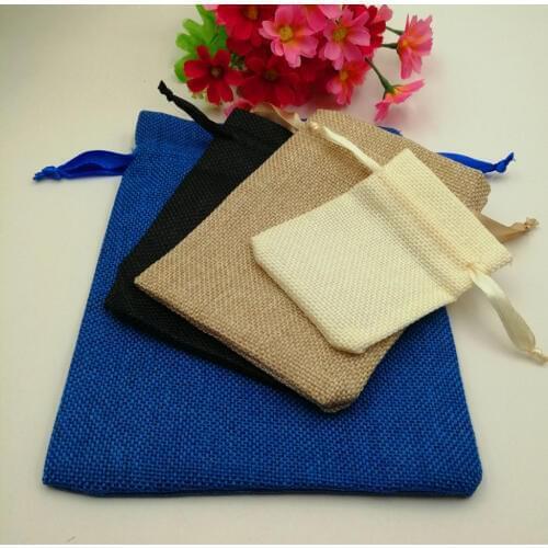 RUIHAOYU 20pcs Jewelry Packaging Bags Jute Drawstring Gift Bag Wedding Birthday Party Favor Storage Pouches Baby Shower Supplies