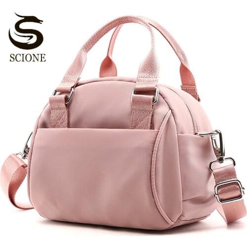 Women Waterproof Nylon Crossbody Bags Female Fashion Small Bag Solid Color Handbags Daily Shoulder Bag New Circular Bags XA255M