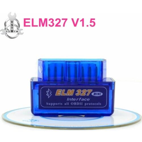 Super Mini Elm-327 Bluetooth OBD2 V1.5 Elm 327 V 1.5 Android Adapter Car Scanner OBD 2 Elm327 OBDII Auto Diagnostic Tool Scanner