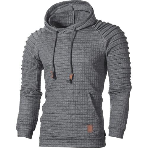 Hoodies Men Solid Color Hooded Casual Sweatshirts Hoodies Men Long Sleeve Sweatshirt Top Tee Outwear Pockets Hoodies Blouse