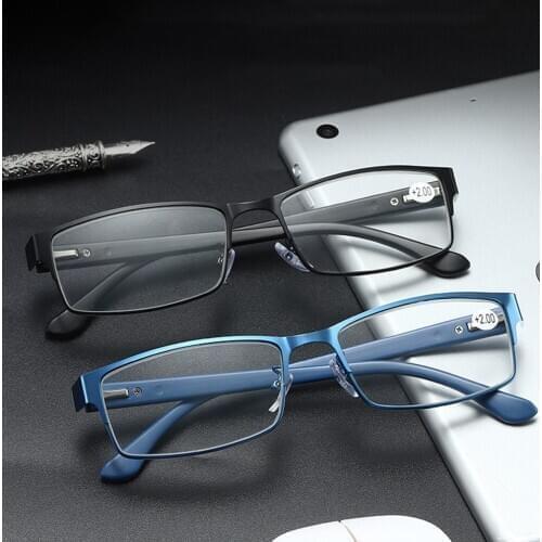 Tr90 Ultralight Reading Glasses Women Men Rectangle Full-rim Bendable Spring Hinges Classic Anti Blu Anti Fatigue 1 2 3 to 4