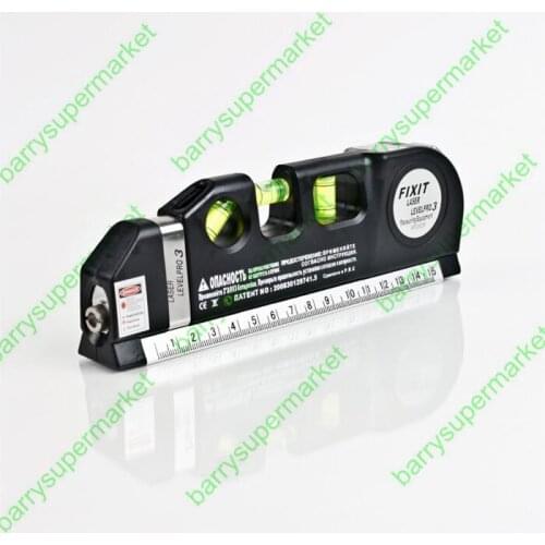 Laser Level Horizon Vertical Measure 8FT Aligner Standard and Metric Rulers Multipurpose Measure Level Laser Black