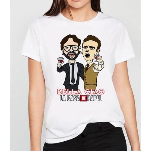 The House of Paper T Shirt New Money Heist Women La Casa De Papel Tshirt women Fashion Soft Casual White T shirts Tops
