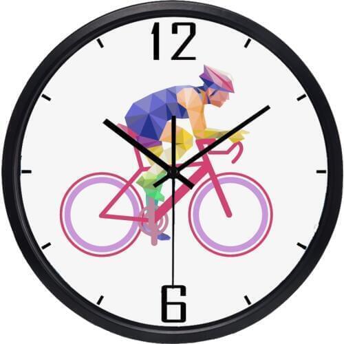 Cyclists Sport The New Mute Brand Design Wall Clock Durable Circle Classical Clock