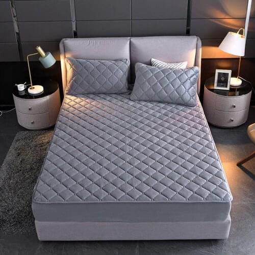 Winter Crystal Velvet Fitted Sheet Thicken Mattress Protector Cover Warm Soft Cozy Double Bed Elastic Bed Sheet King Size