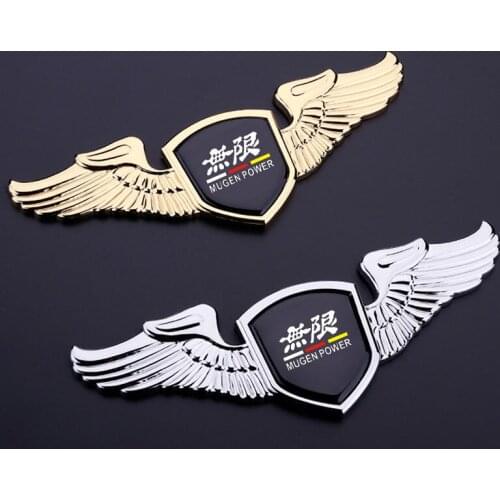 1pcs Sticker Car Wing Emblem Badge for Mugen Logo Honda Civic Crosstour Odyssey City Automobiles Decoration Accessories