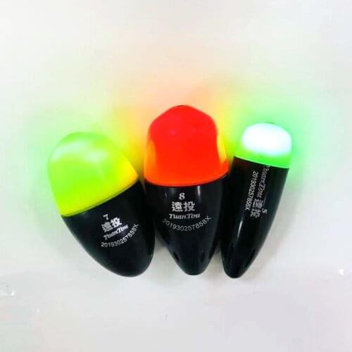 1Pcs Led Electronic Luminous Fishing Float Dual-Color Rock Fishing Floats Light Buoyancy Striking Fishing Accessories Pesca
