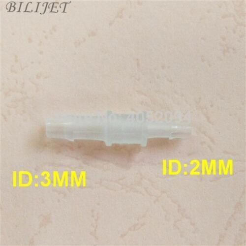 10pcs eco solvent printer ink tube adapter connector for Epson DX5 DX7 head Xuli Twinjet Allwin Human pipe clips (4X3MM to 3X2MM