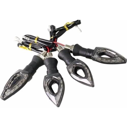 4x Universal 12V LED Motorcycle Motorbike Turn Signal Light Indicators Blinker For Honda Cruiser Chopper Street Dirt Bike