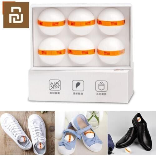 6pcs Shoes Cleaner Fresher Deodorant Dry Deodorizer Air Purifying Switch Ball Shoes Odor Eliminator Balls For Shoes