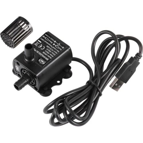 Decdeal Ultra-quiet Mini Brushless DC/USB Water Pump 5/12V 5-10W 250-400L/H Lift 300cm Submersible Fountain Aquarium Circulating