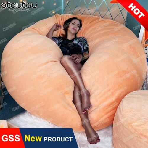 D135cm 4.4ft Water-drop Ball Sofa Bed Sac Corner Seat Grand Pouf Lump Couch Lazy Recliner Furniture Giant Chair with Filling