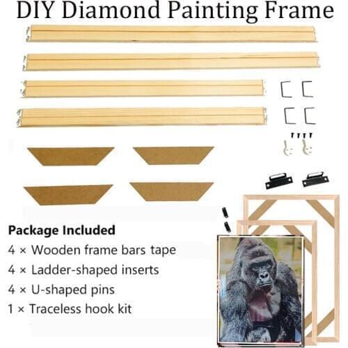 DIY Wood Frame For Diamond Painting DIY Diamond Mosaic Wall Frame Diamond Embroidery Full Frame Home Decor 2021 Christmas Gift