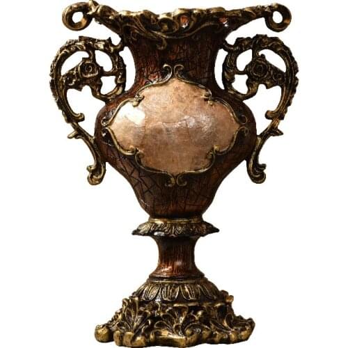 Plant Art Long Creative Vase European Style Dried Flowers Interior Plant Holder Glamour Decor Home Jarrones Flower Vase EH50VA