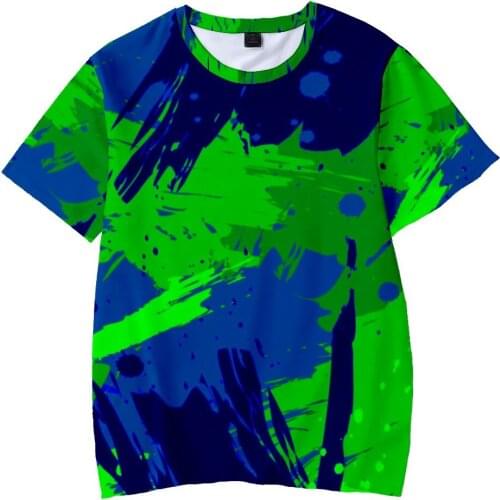 2021 Stitching tie-dye graffiti 3D Print Spring Summer Preppy Men/Women T-shirt Streetwear Kawaii HIP HOP style Street Clothes