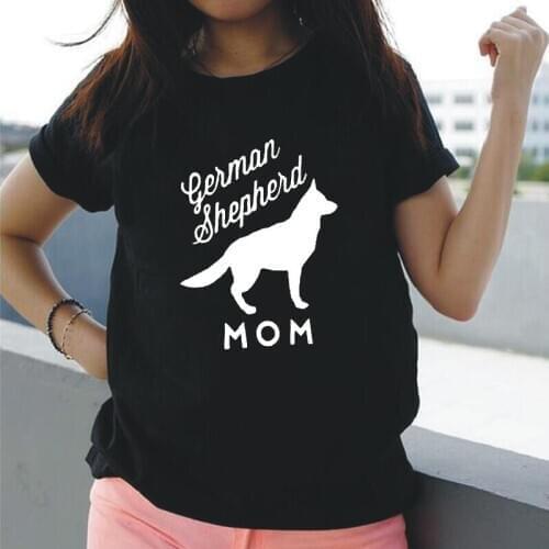 German Shepherd Mom Dog Harajuku T-shirt Women Tops Casual Short Sleeve Tee Shirt Femme Plus Size Women T Shirt Camiseta Mujer