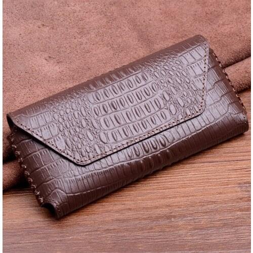 For Huawei Mate X / Xs Crocodile Pattern Genuine Leather Horizontal Flip Case