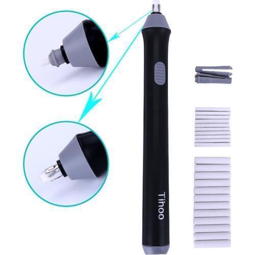 Hot Sale Black Gray Automatic Electric Rotate Eraser Pen School Students Sketch Painting Correction Stationery Supplies