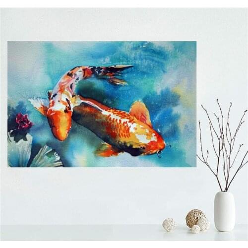 Hot Sale Custom Goldfish Poster Home Decoration Fashion Canvas Material Wall Poster Custom Poster