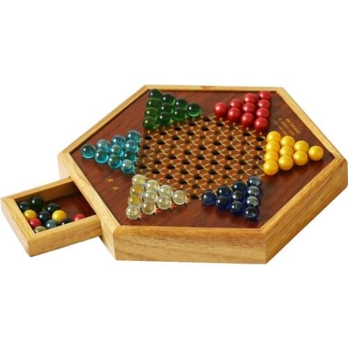 Crystal Ball Pieces Puzzle Chinese Checkers Childrens Portable Interactive Chess High-end Travel Brettspiel Family Games EK50QL