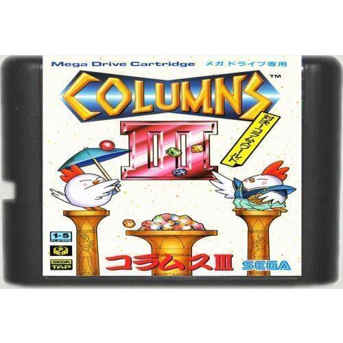 Columns 3 16 bit MD Game Card For 16 bit Sega MegaDrive Genesis game console