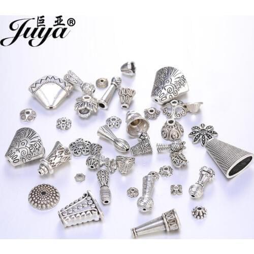 20/50pcs/lot Multiple Styles Antique Alloy Beads Caps Needlework Diy Accessories End Caps For Jewelry Making Findinds